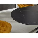 Стол обеденный SIGNAL GASTON Ceramic черный/черный 140-180/80